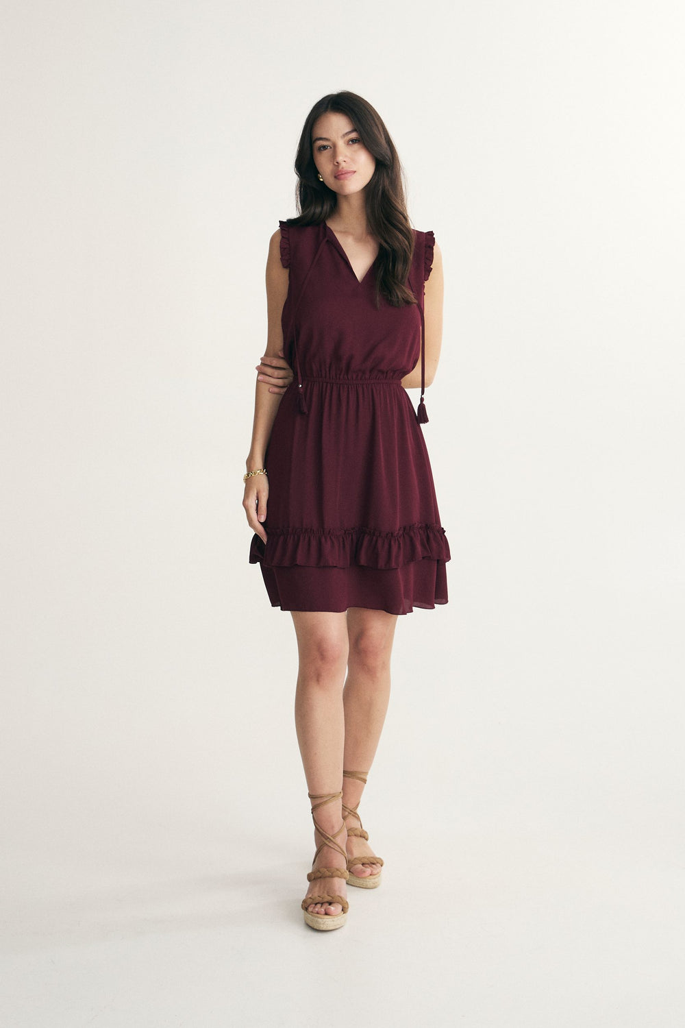 Robe fluide à volants
