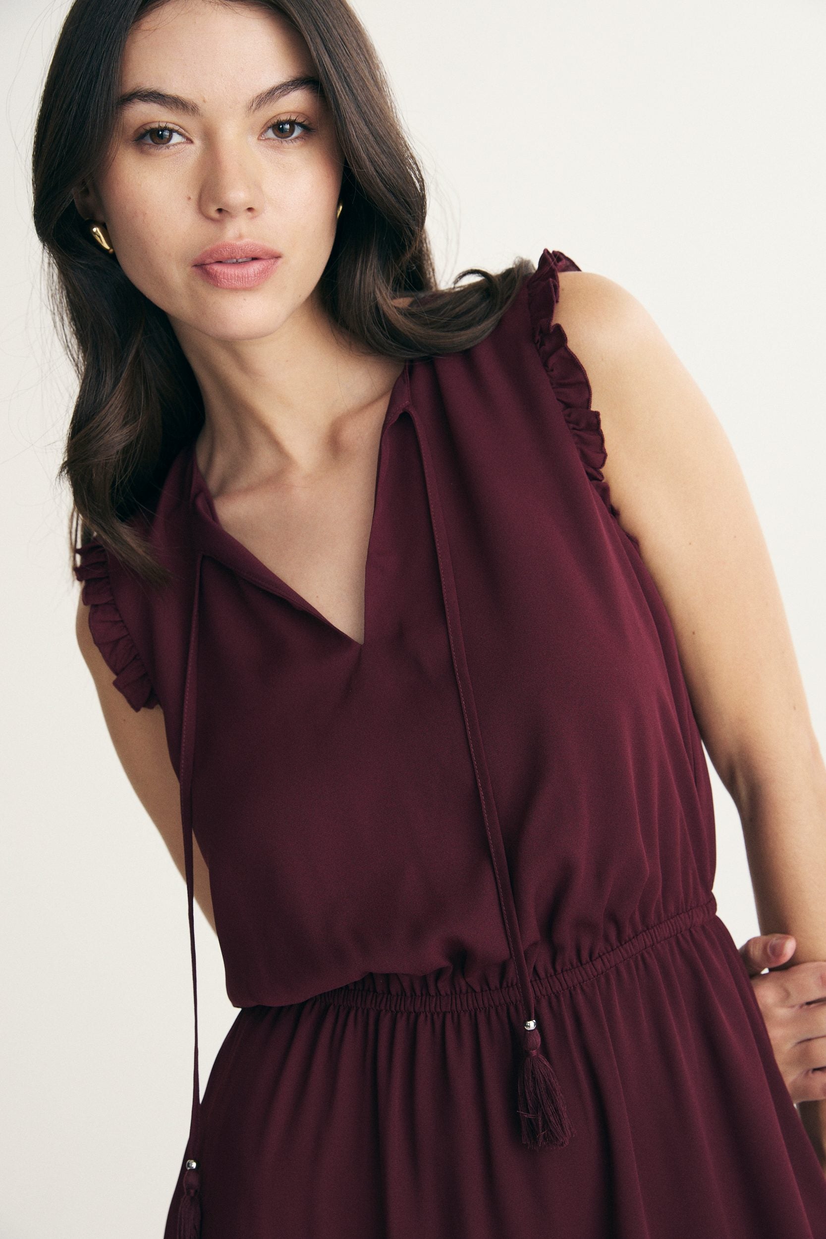 Robe fluide à volants