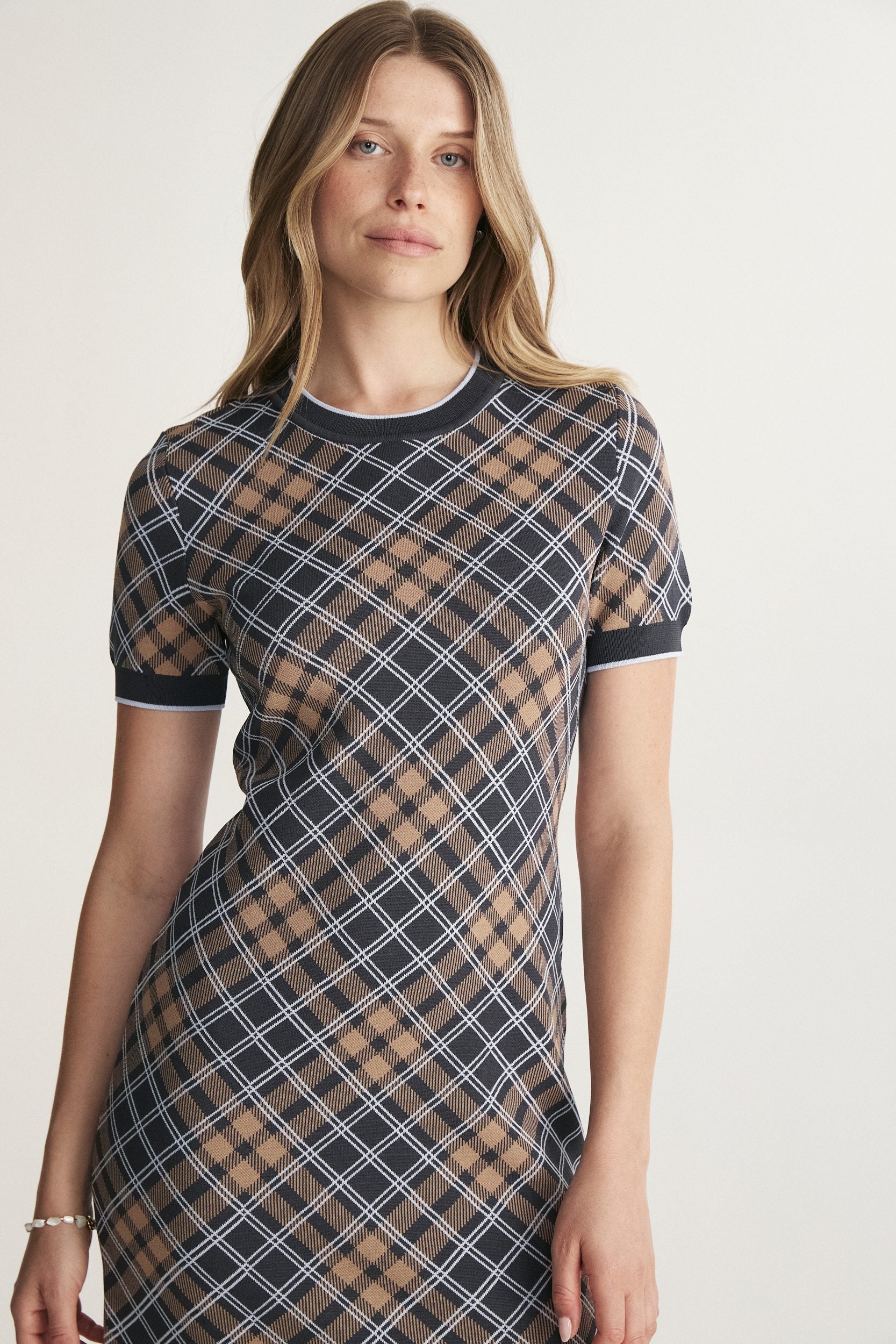 Plaid Knit Dress