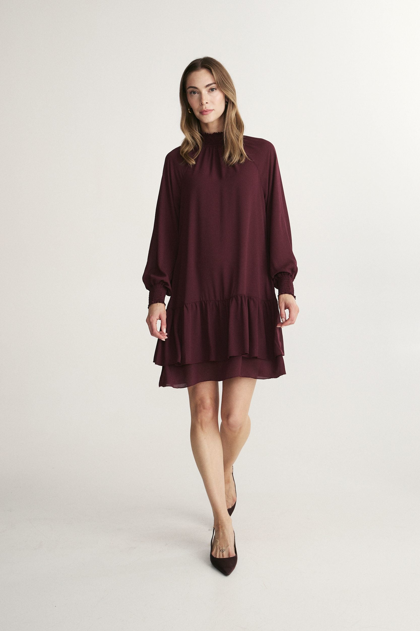 Fluid ruffle dress