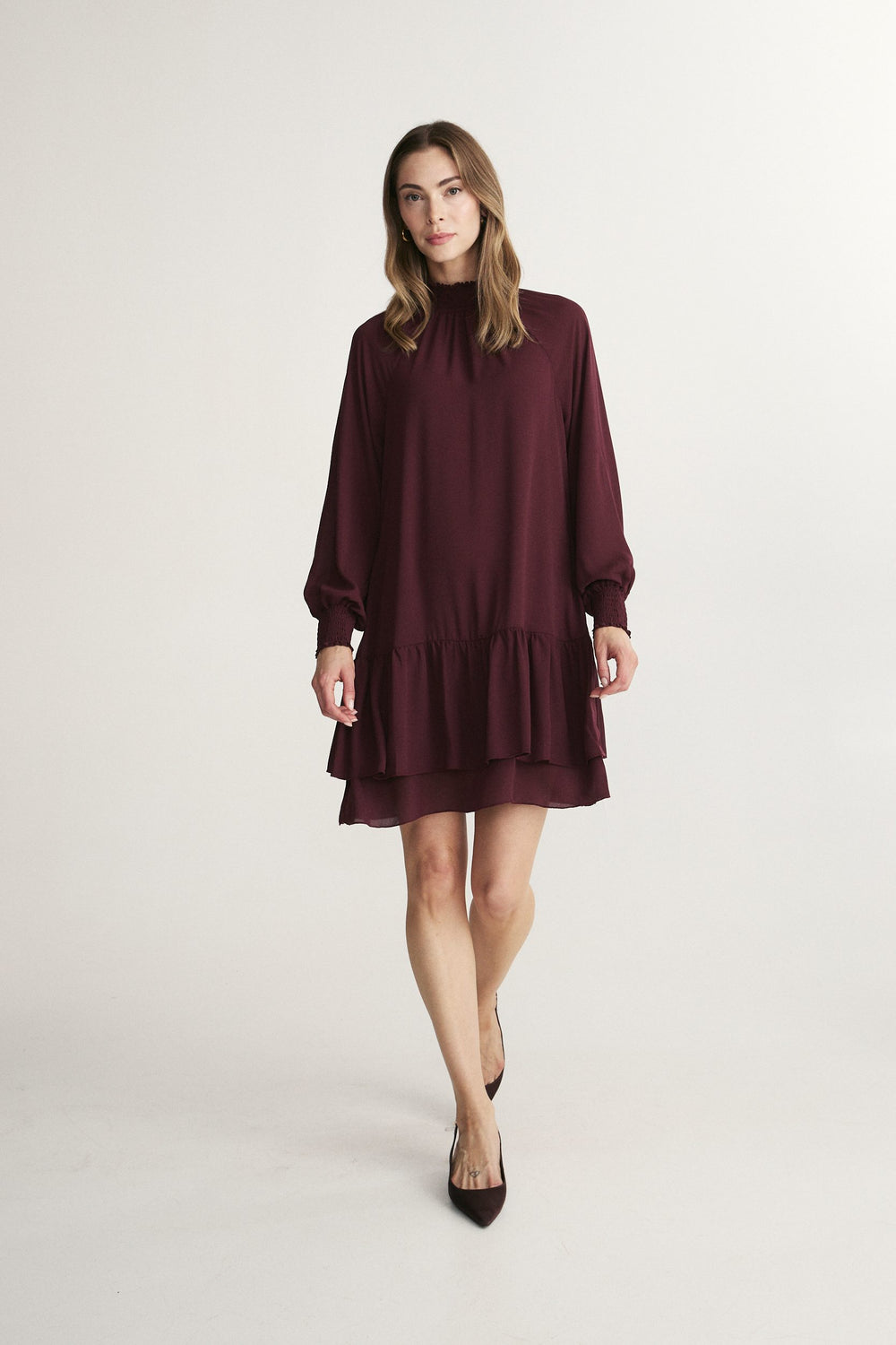 Fluid ruffle dress