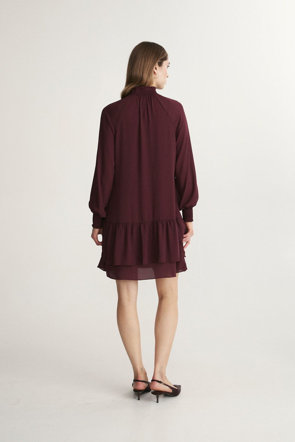 Fluid ruffle dress