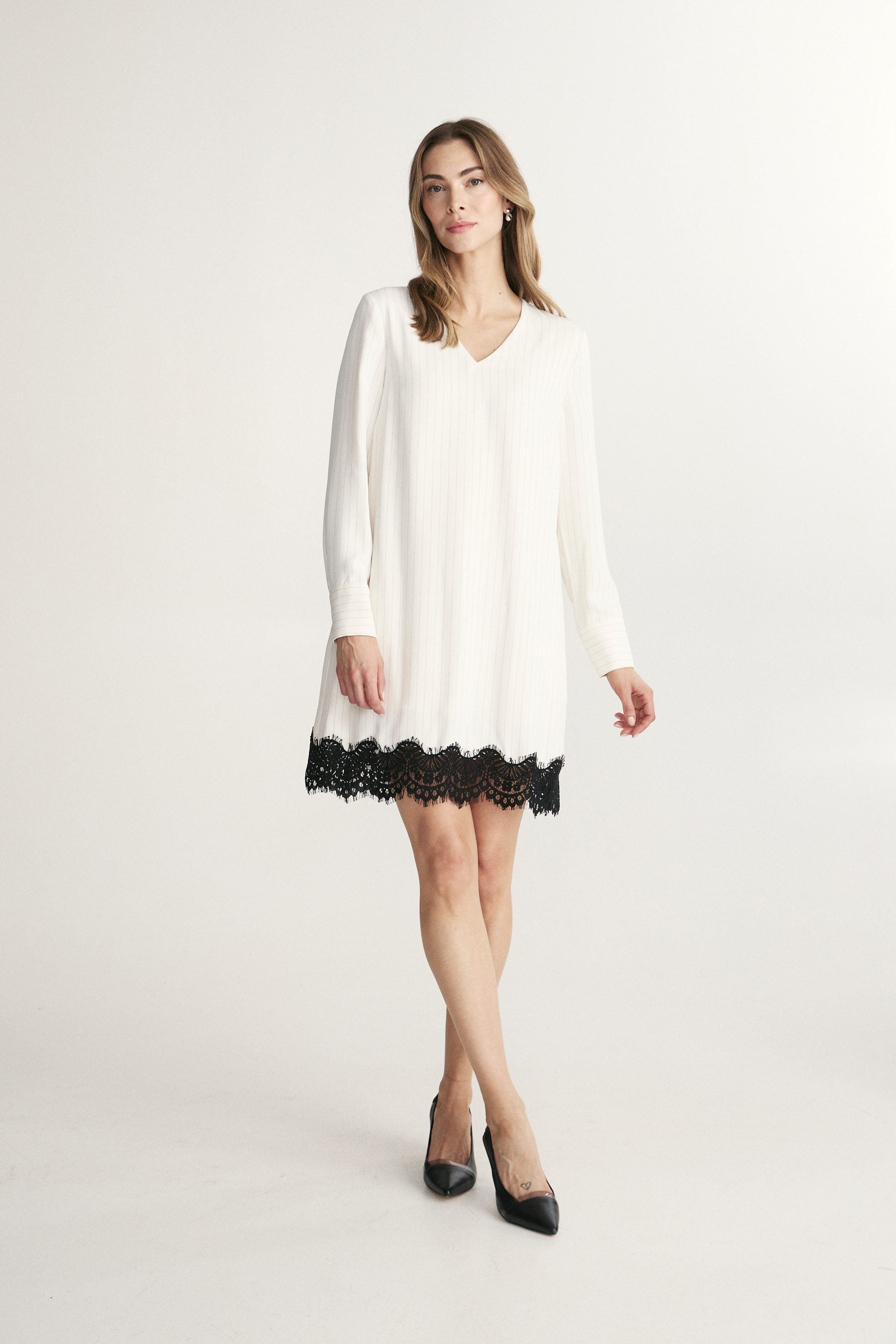 A-line dress with lace details