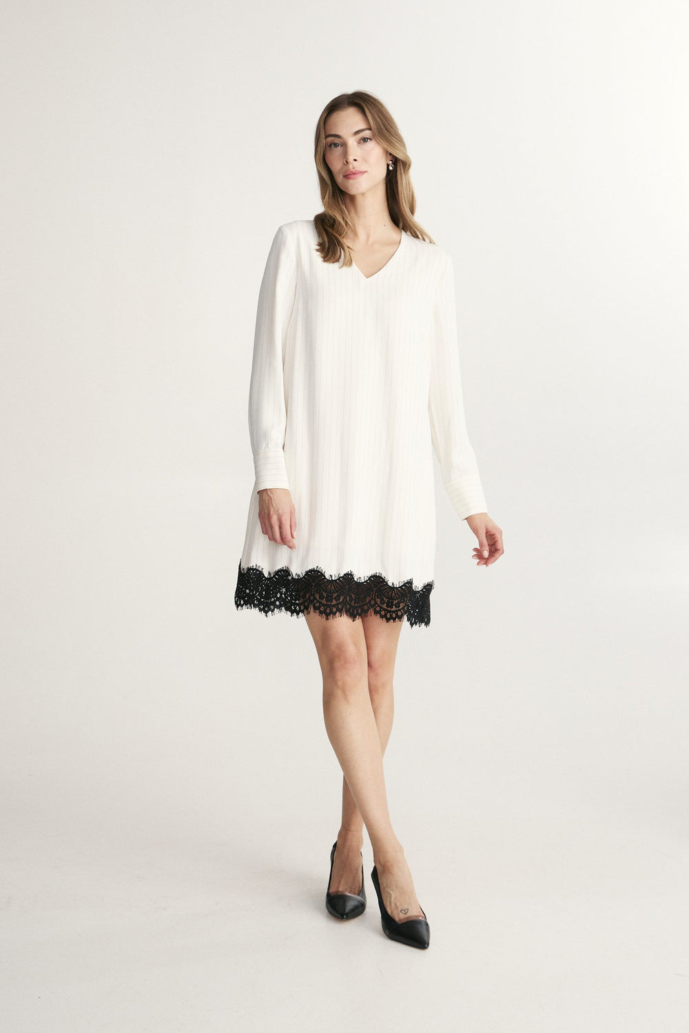 A-line dress with lace details