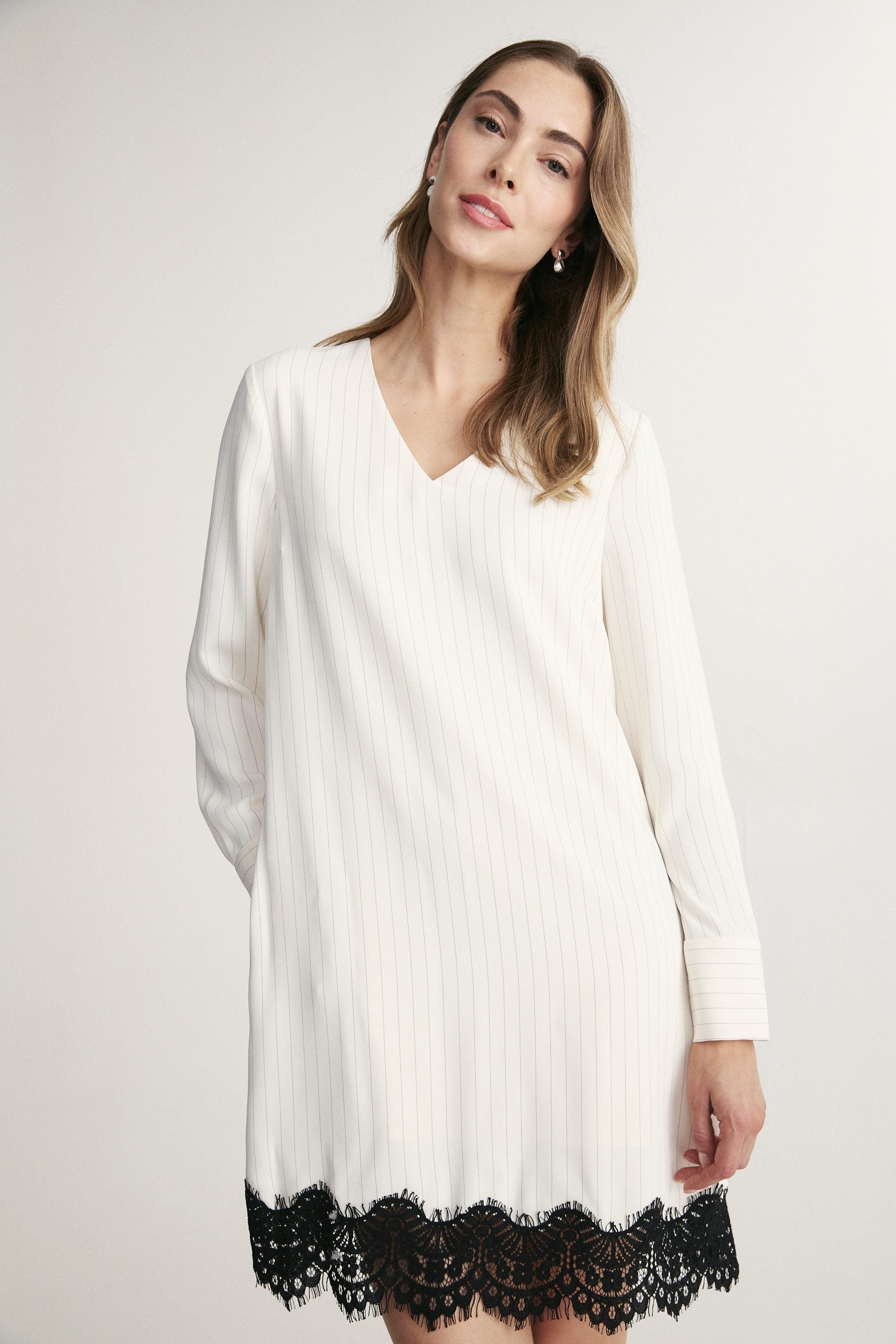 A-line dress with lace details