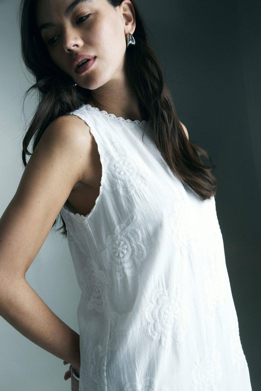 Crochet detail dress