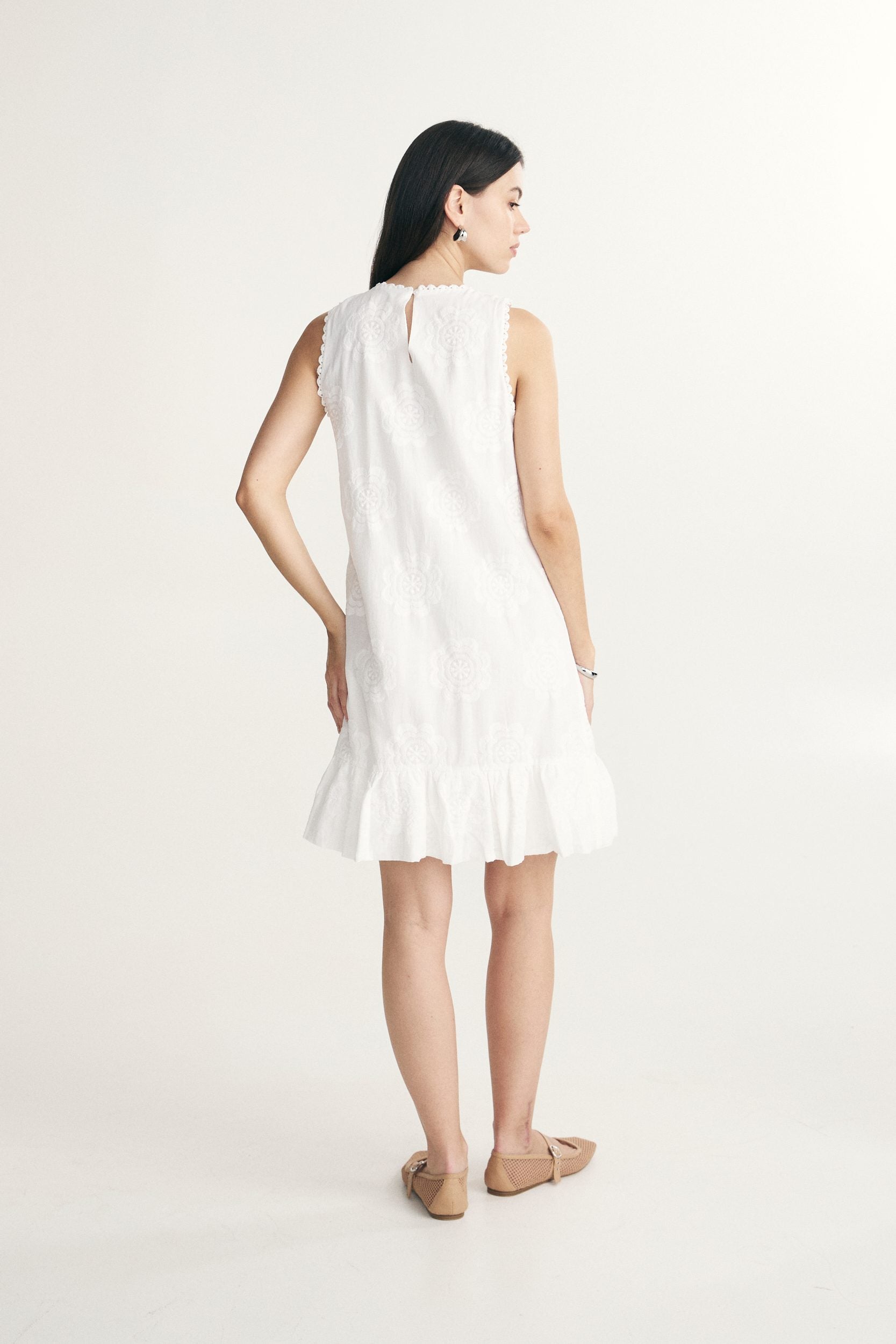 Crochet detail dress