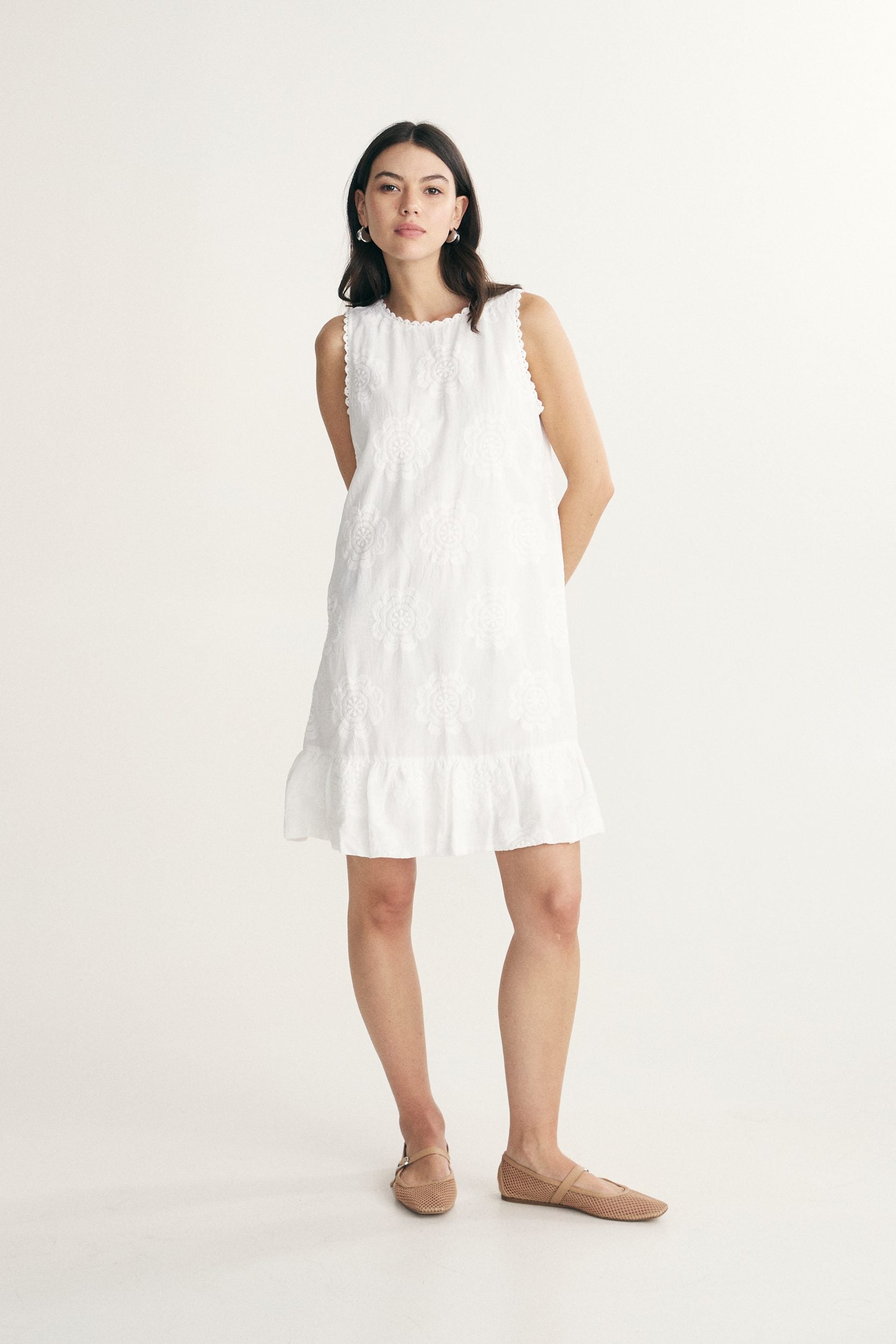 Crochet detail dress