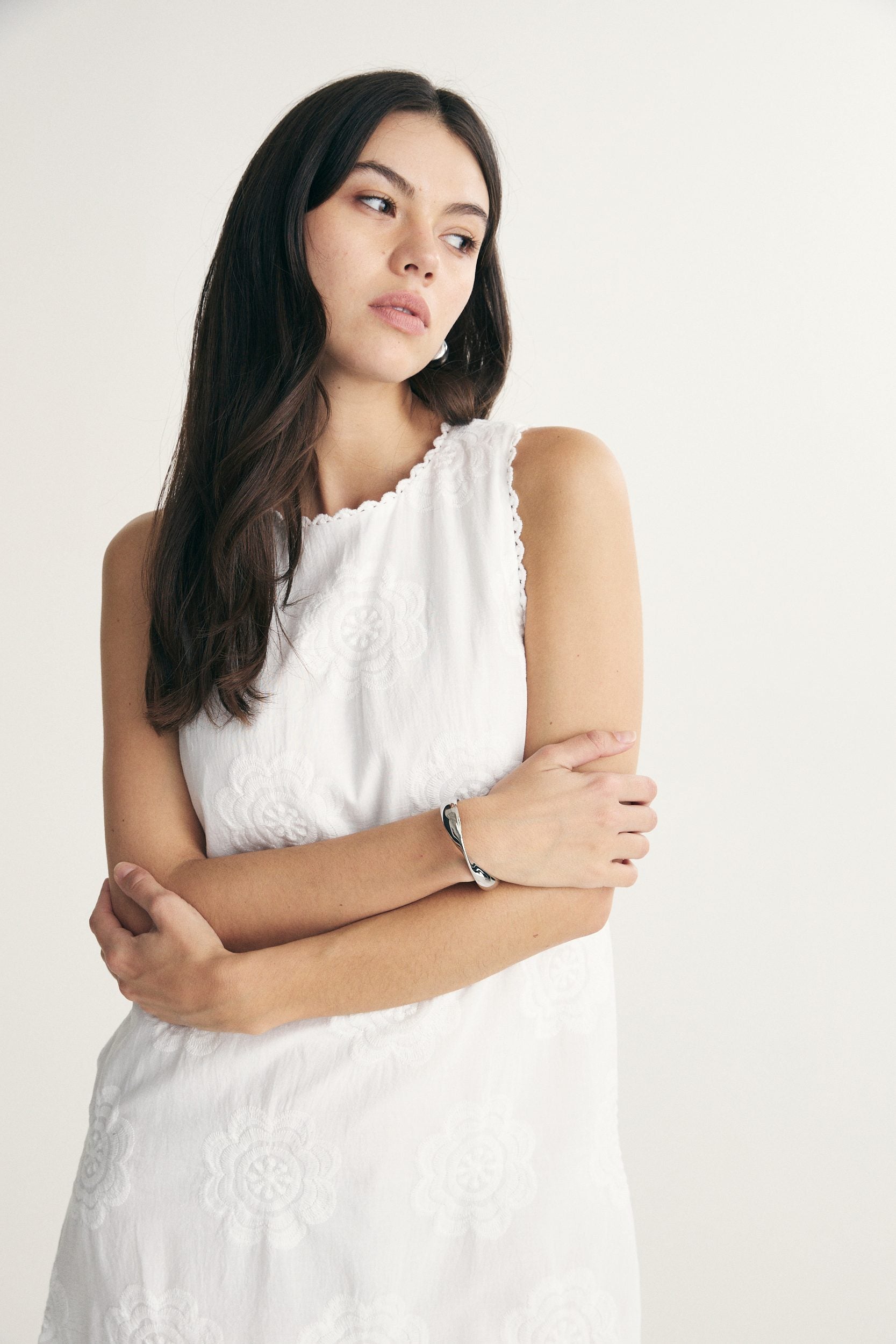 Crochet detail dress