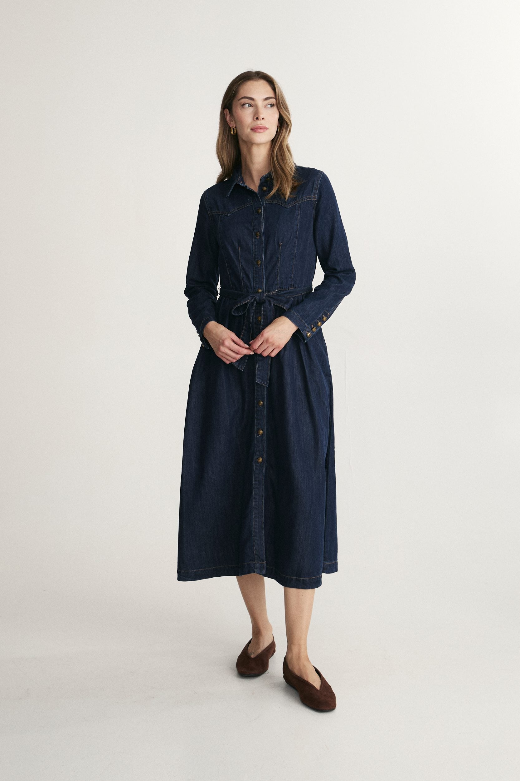 Denim maxi dress