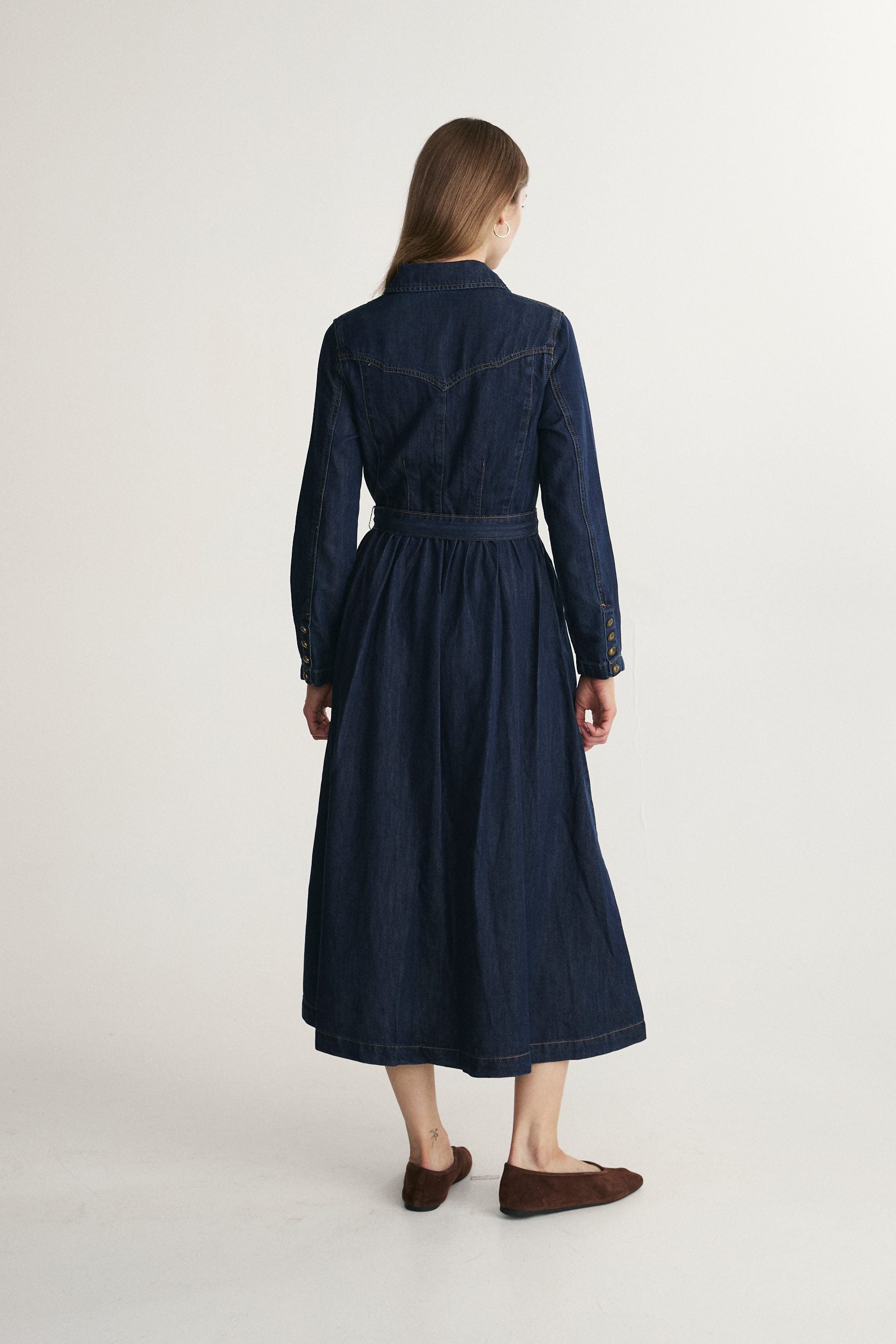 Denim maxi dress