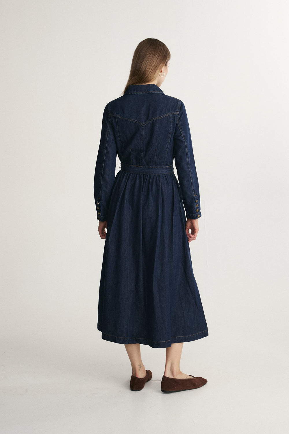 Denim maxi dress