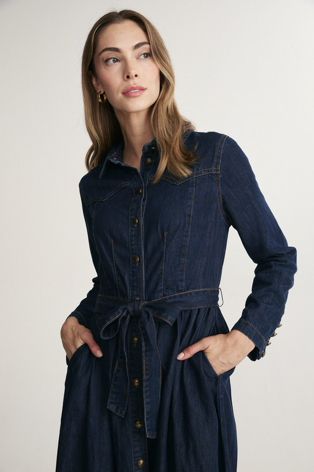 Denim maxi dress