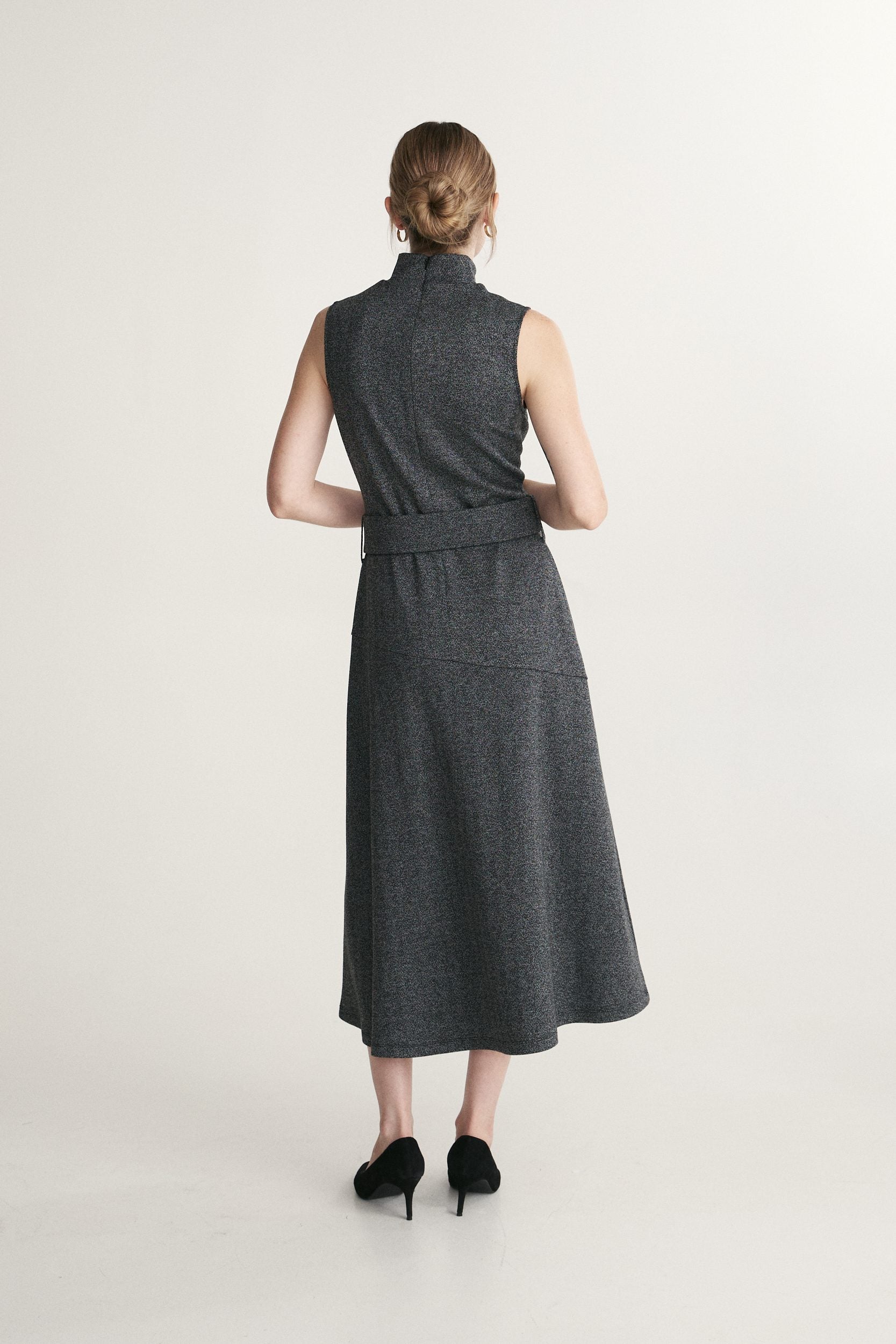 Robe longue à chevrons