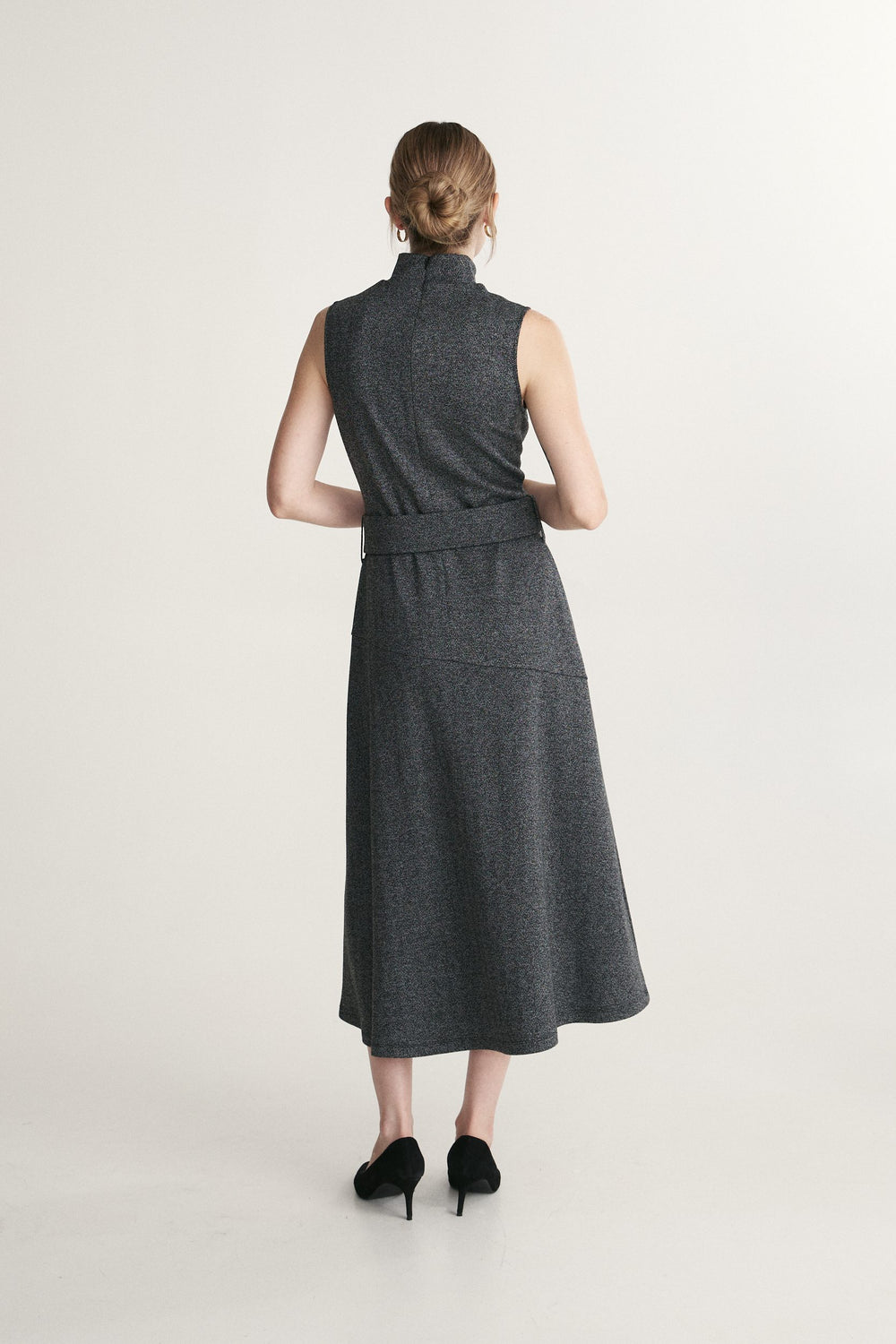 Robe longue à chevrons