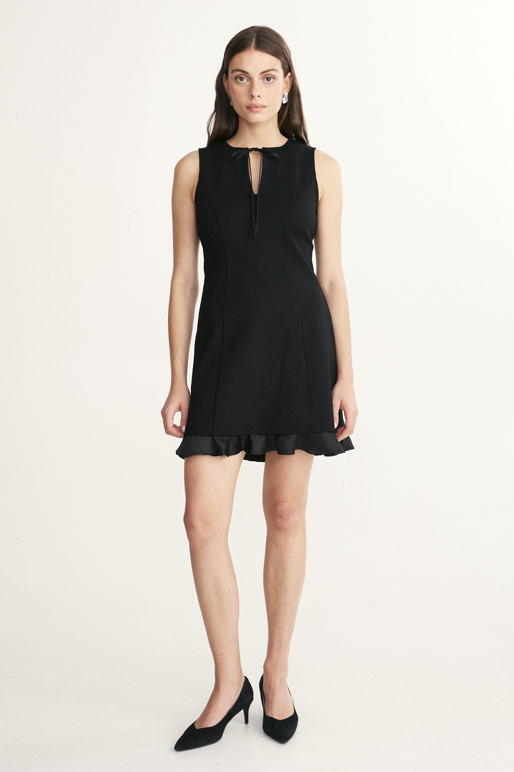 Dress with front bow