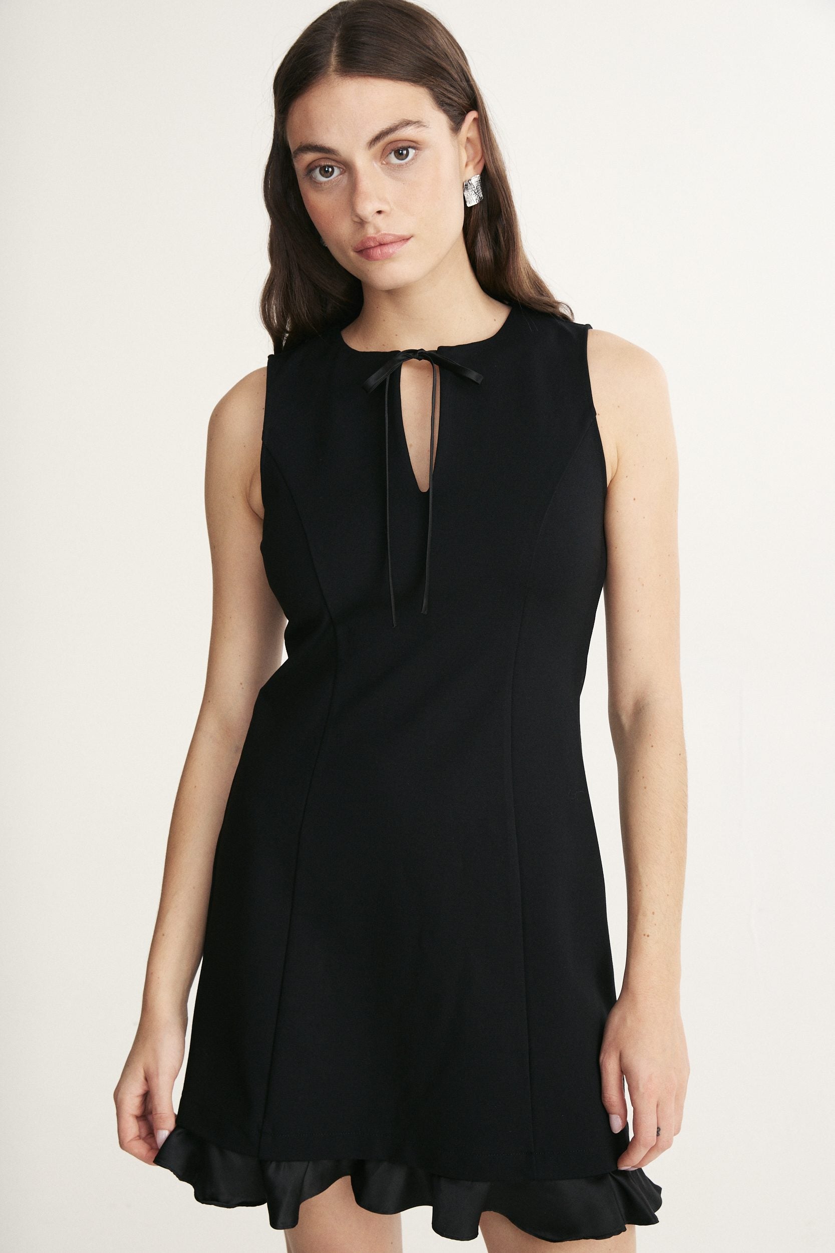 Dress with front bow