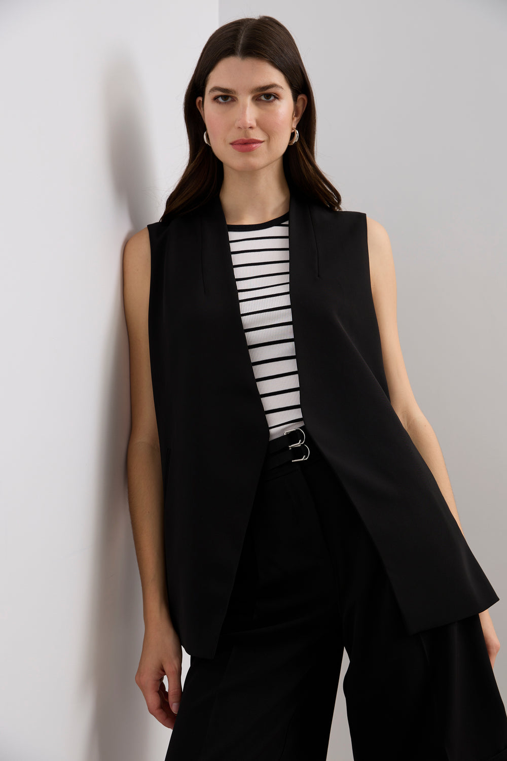 Veste sans manche avec fentes