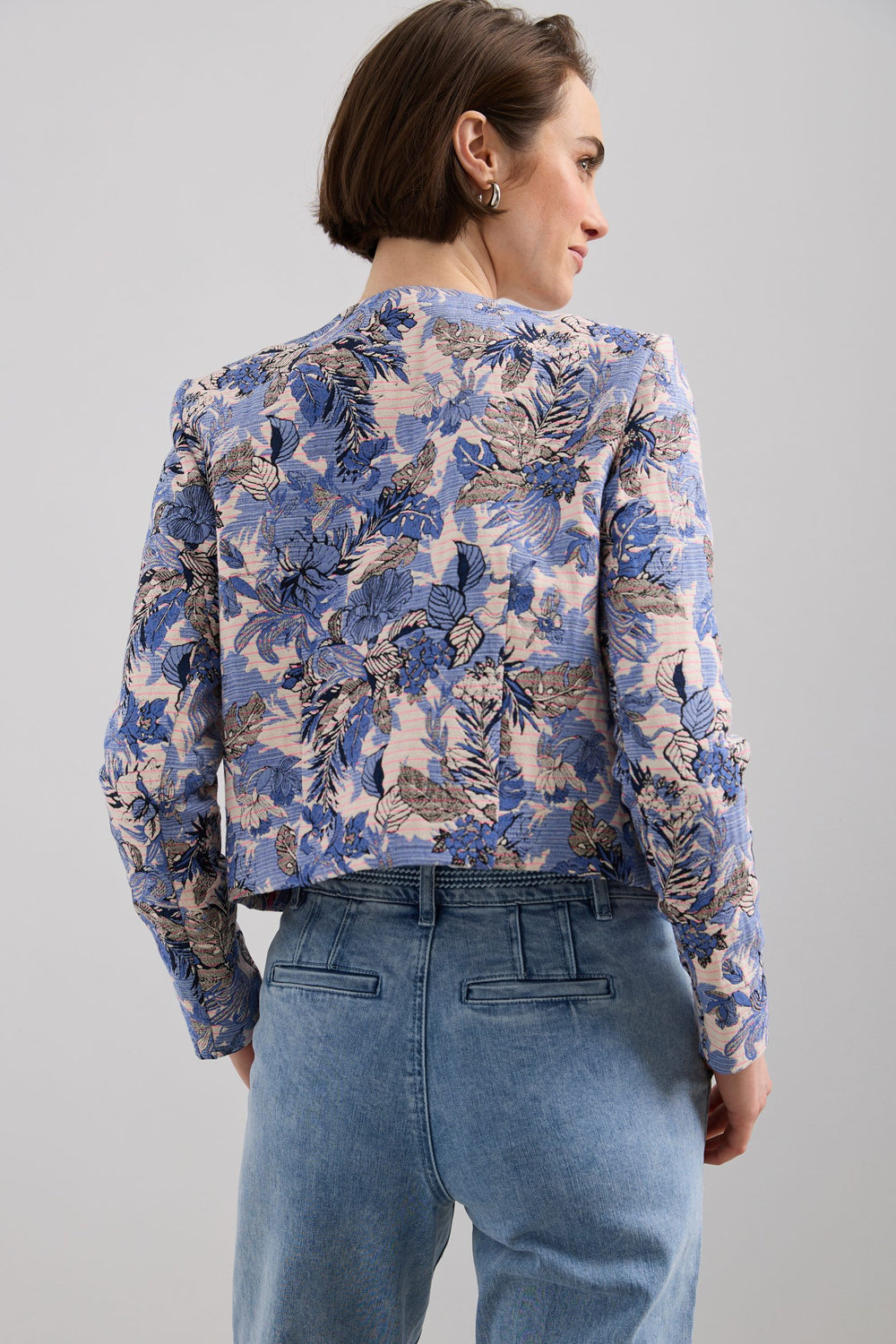 Veston court en jacquard