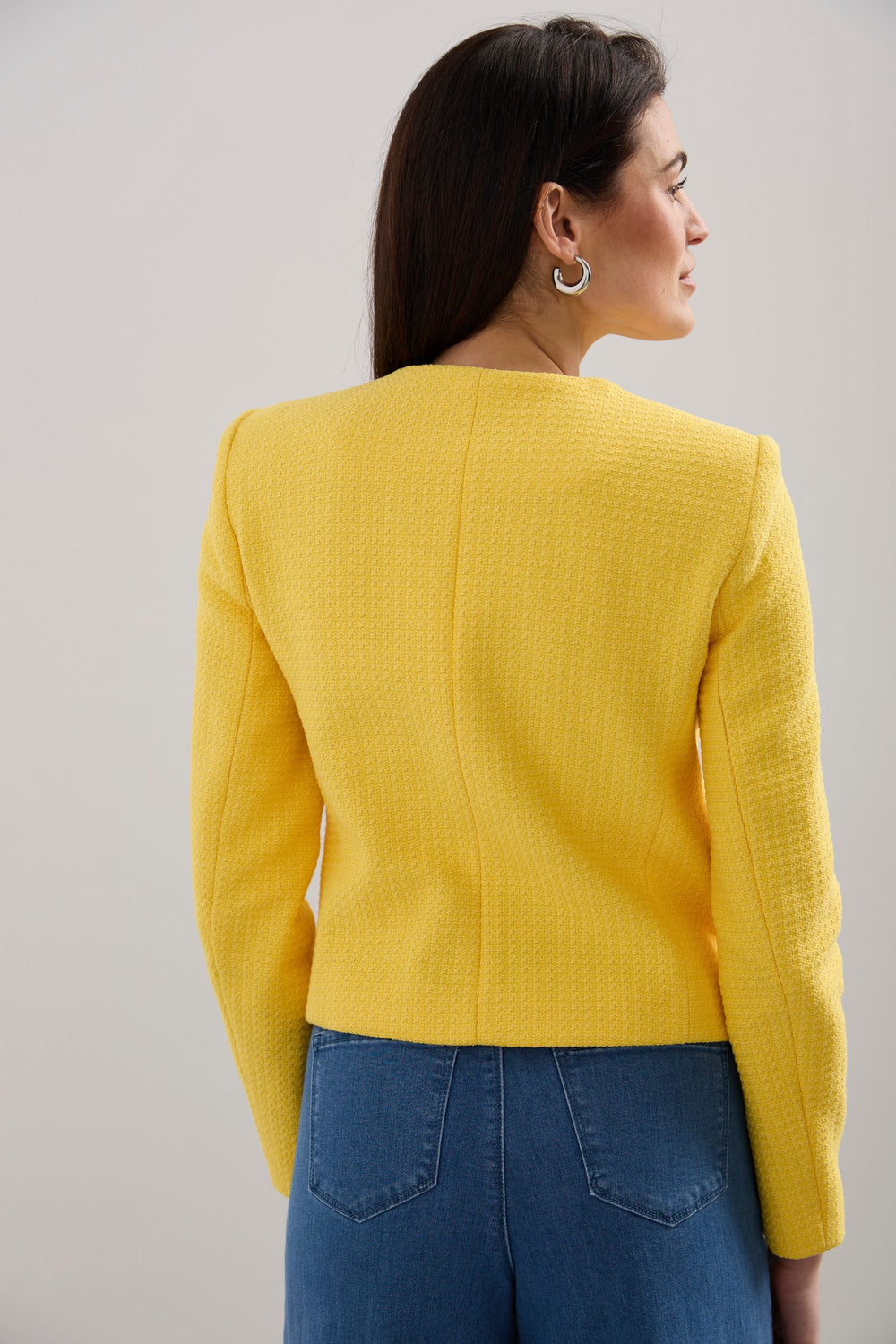 Double breasted crop blazer