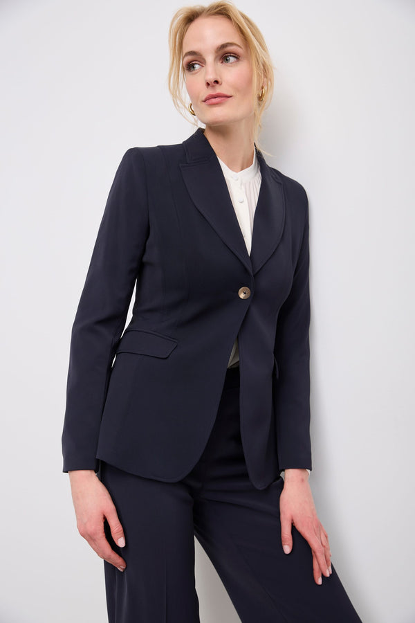 Fitted blazer with 1 button
