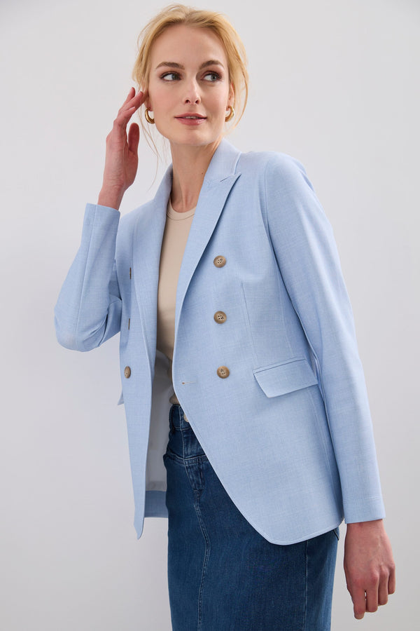 Fitted Sport Chic blazer with double-breasted closure