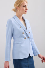 Fitted Sport Chic blazer with double-breasted closure