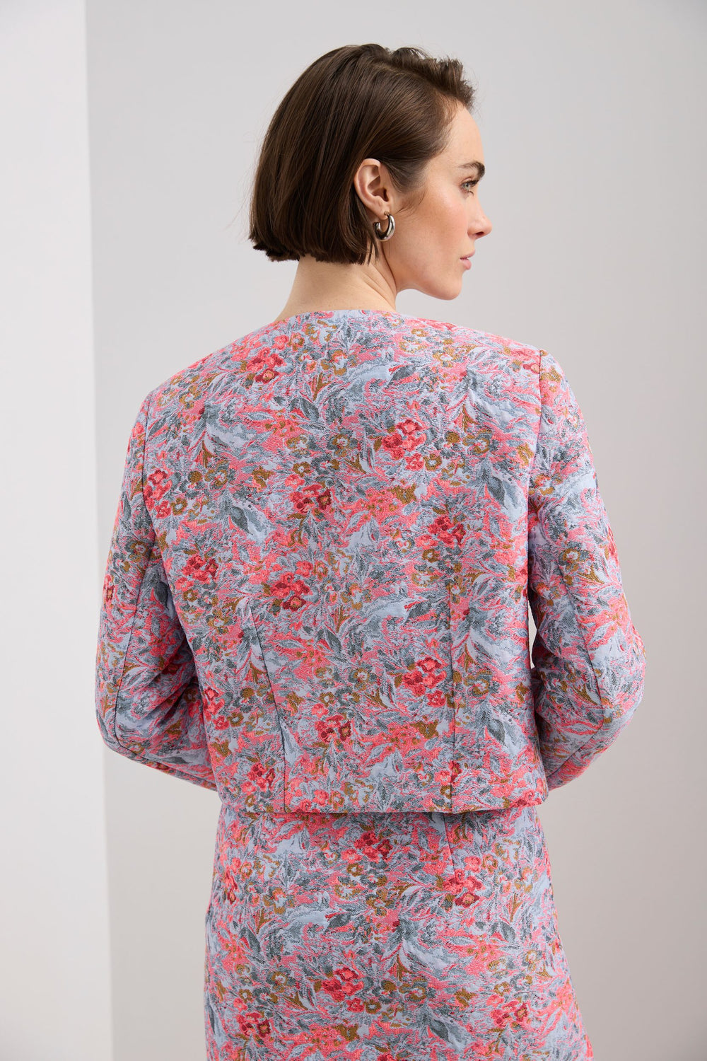 Veston court en jacquard
