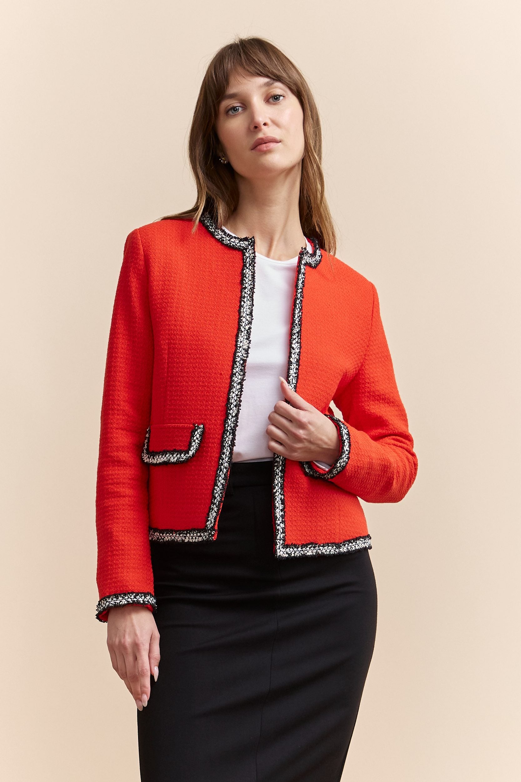 Veston texturé à rubans