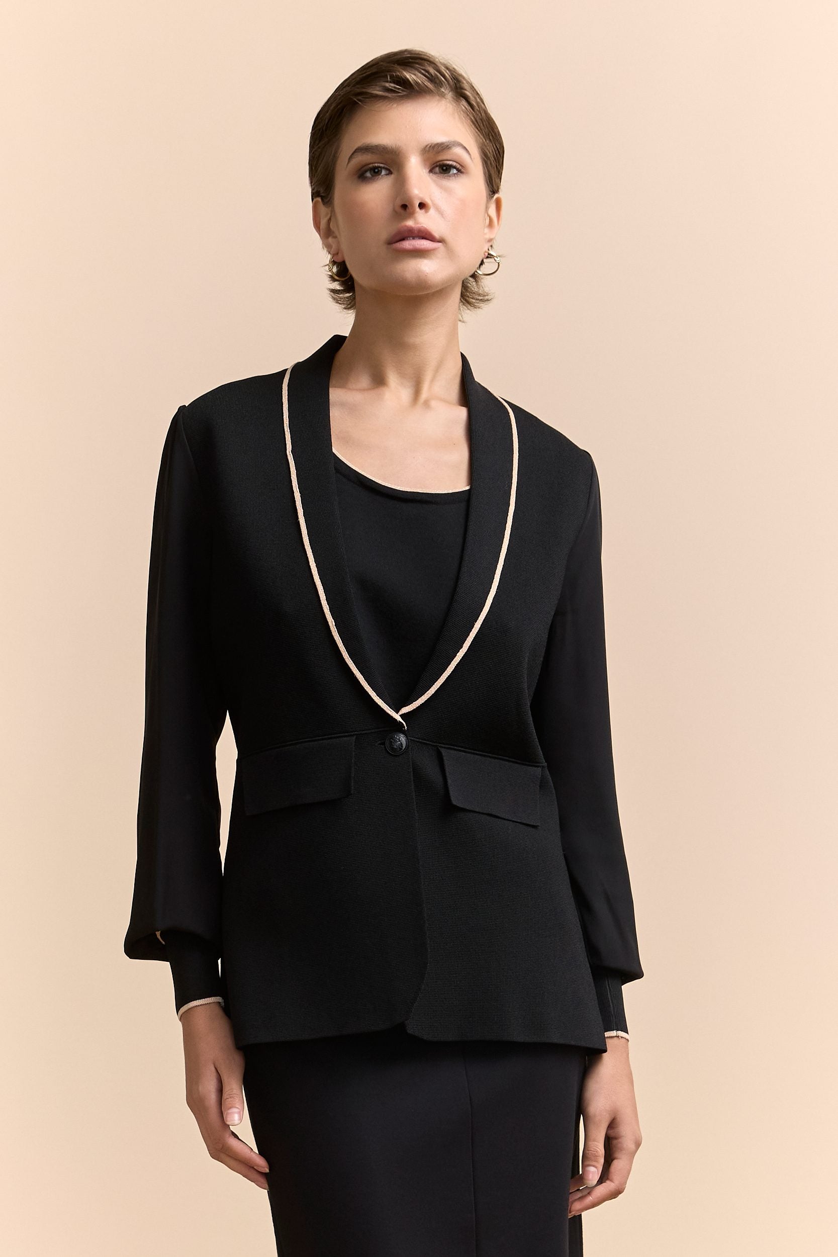 Veston en maille avec manches voile