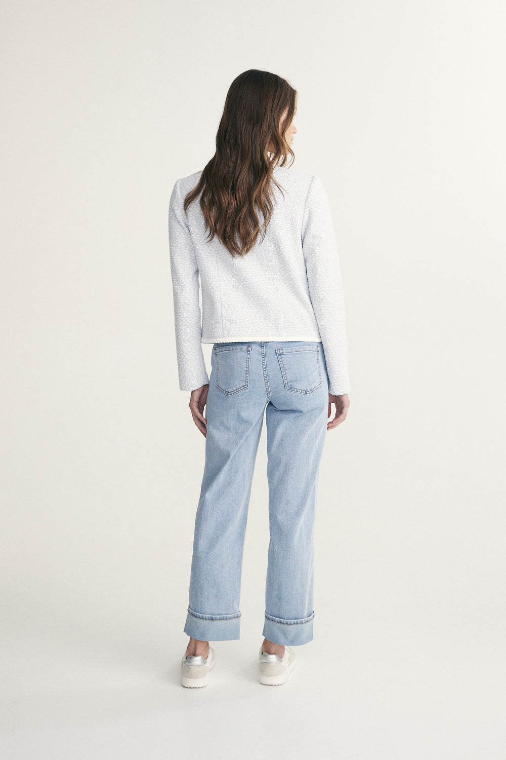 Stretch jacket with ribbon