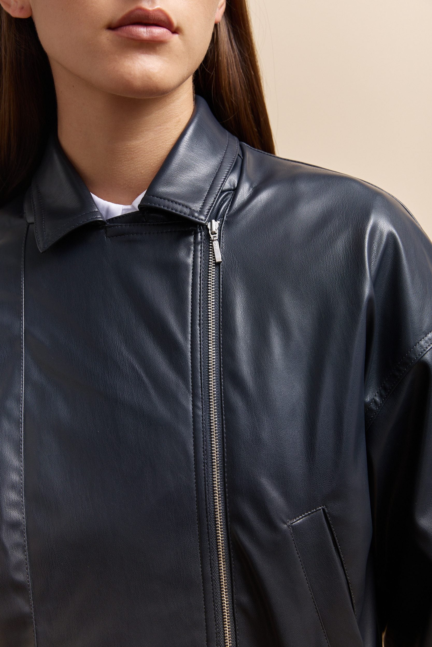 Perfecto ample en cuir végétalien