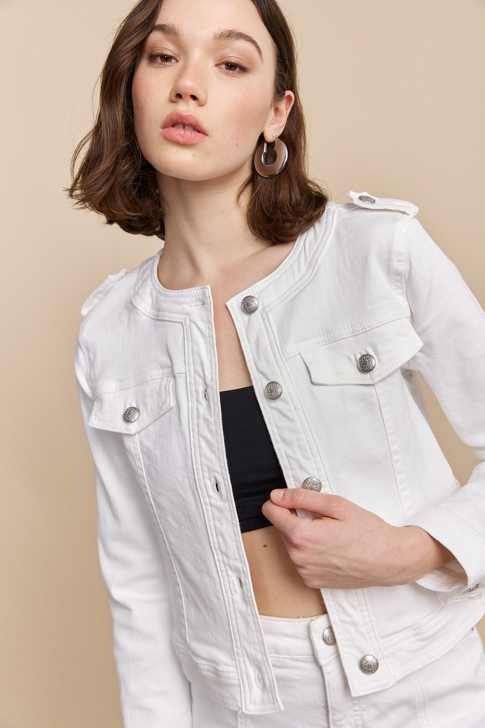 Veste décontractée en denim