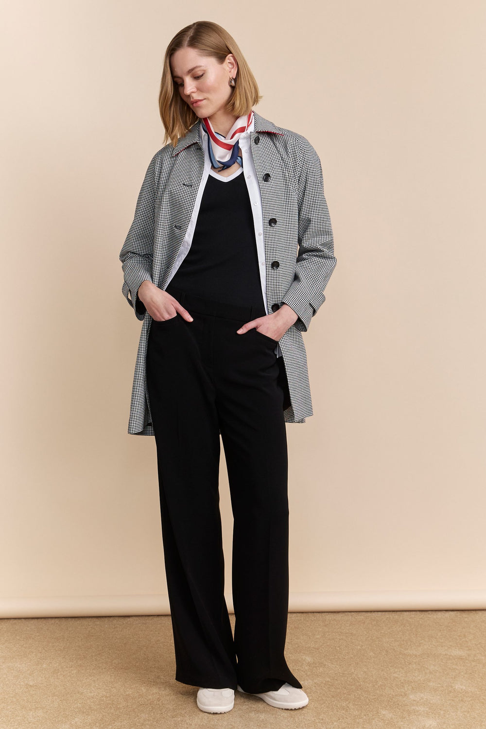 Manteau en pied-de-poule