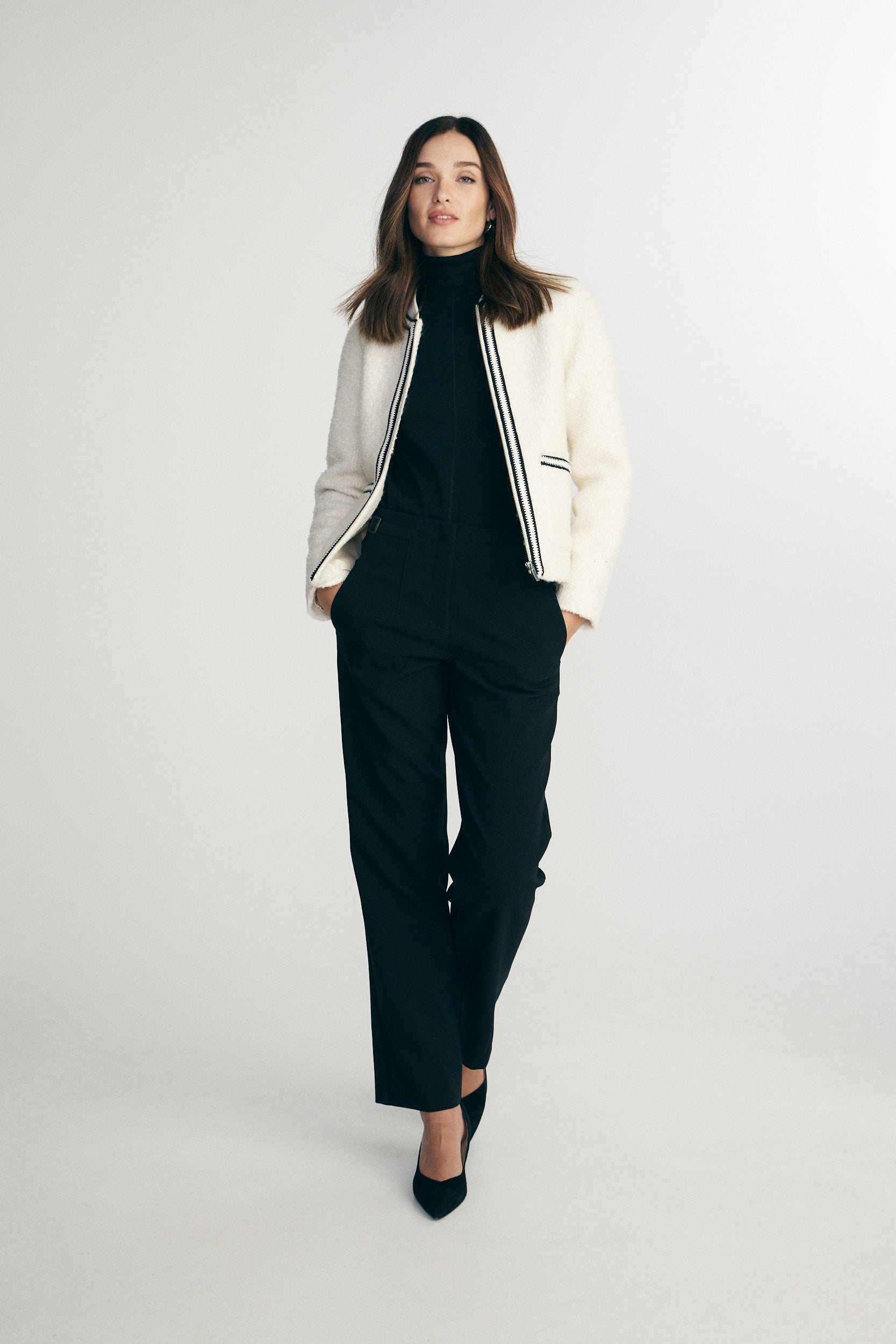 Bouclé knit jacket