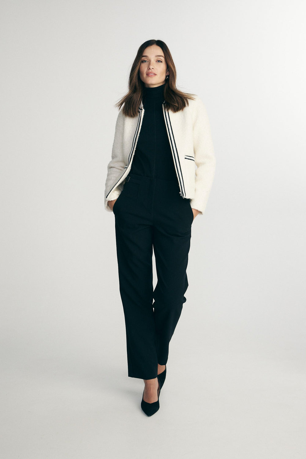 Bouclé knit jacket