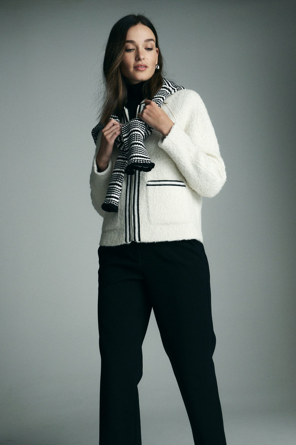 Bouclé knit jacket