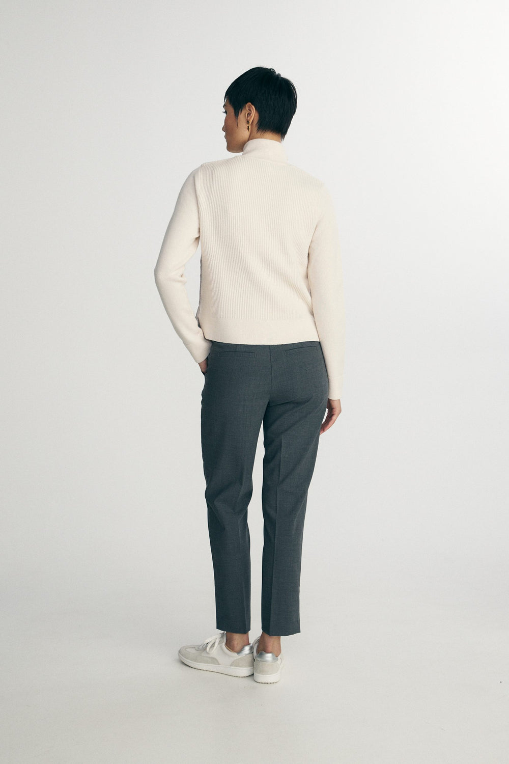 Blouson en tissu matelassé et en tricot