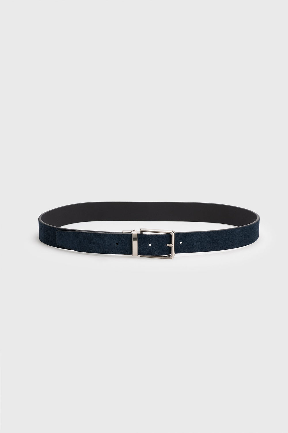 Ceinture en suède et cuir réversible