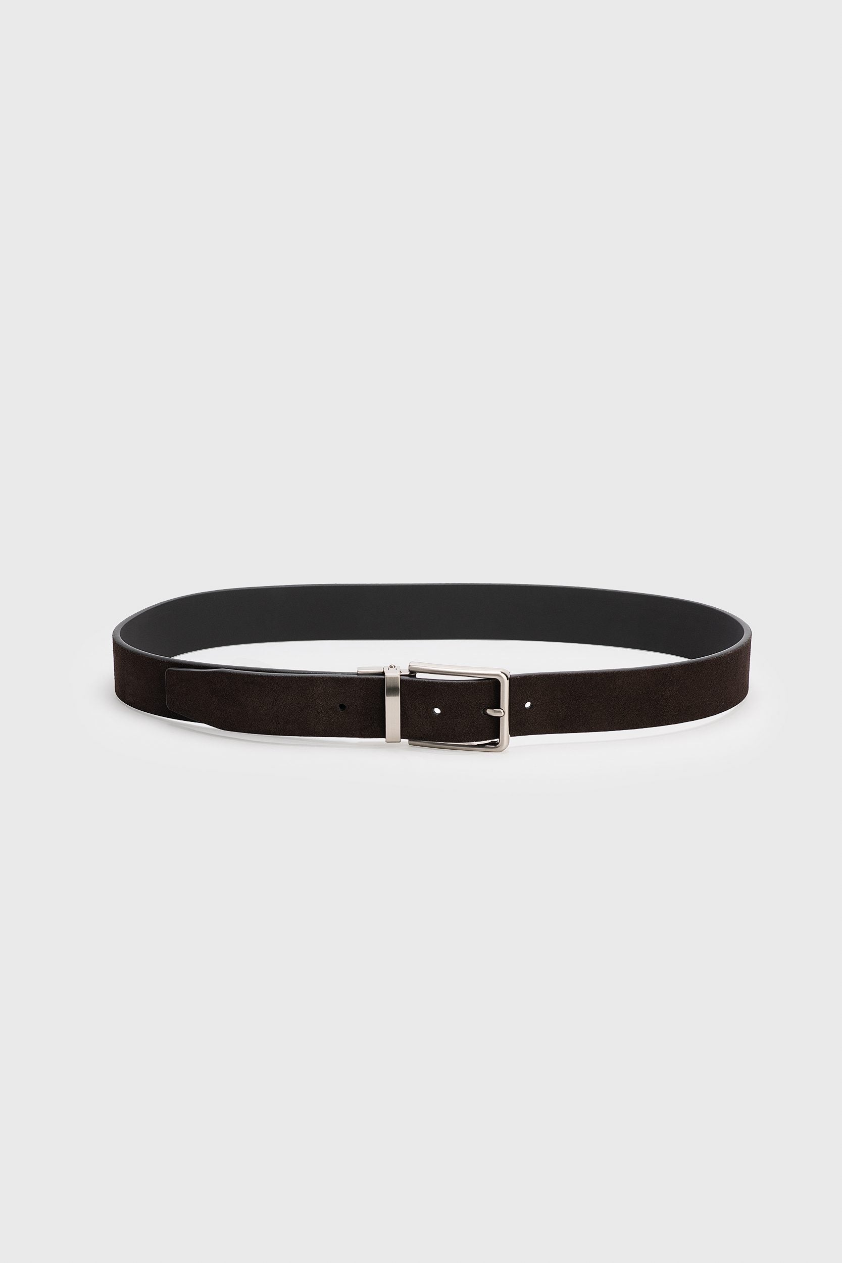 Ceinture en suède et cuir réversible