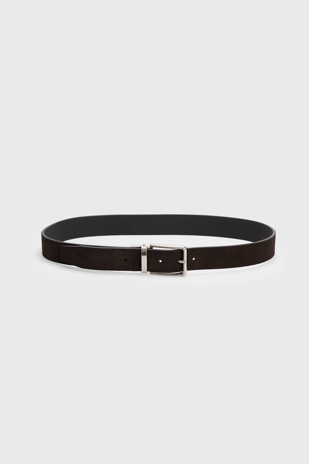 Ceinture en suède et cuir réversible