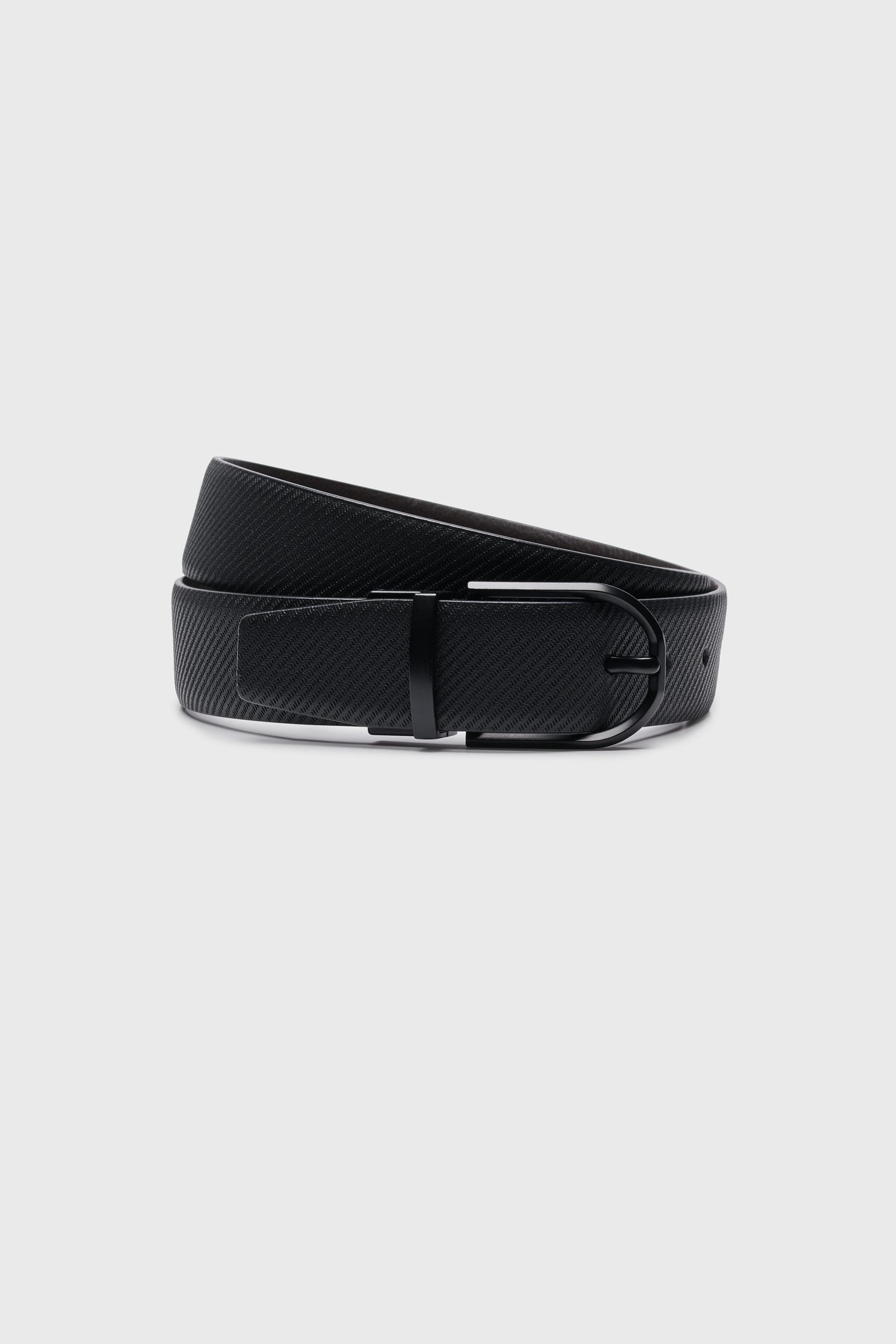 Ceinture en cuir réversible bicolore