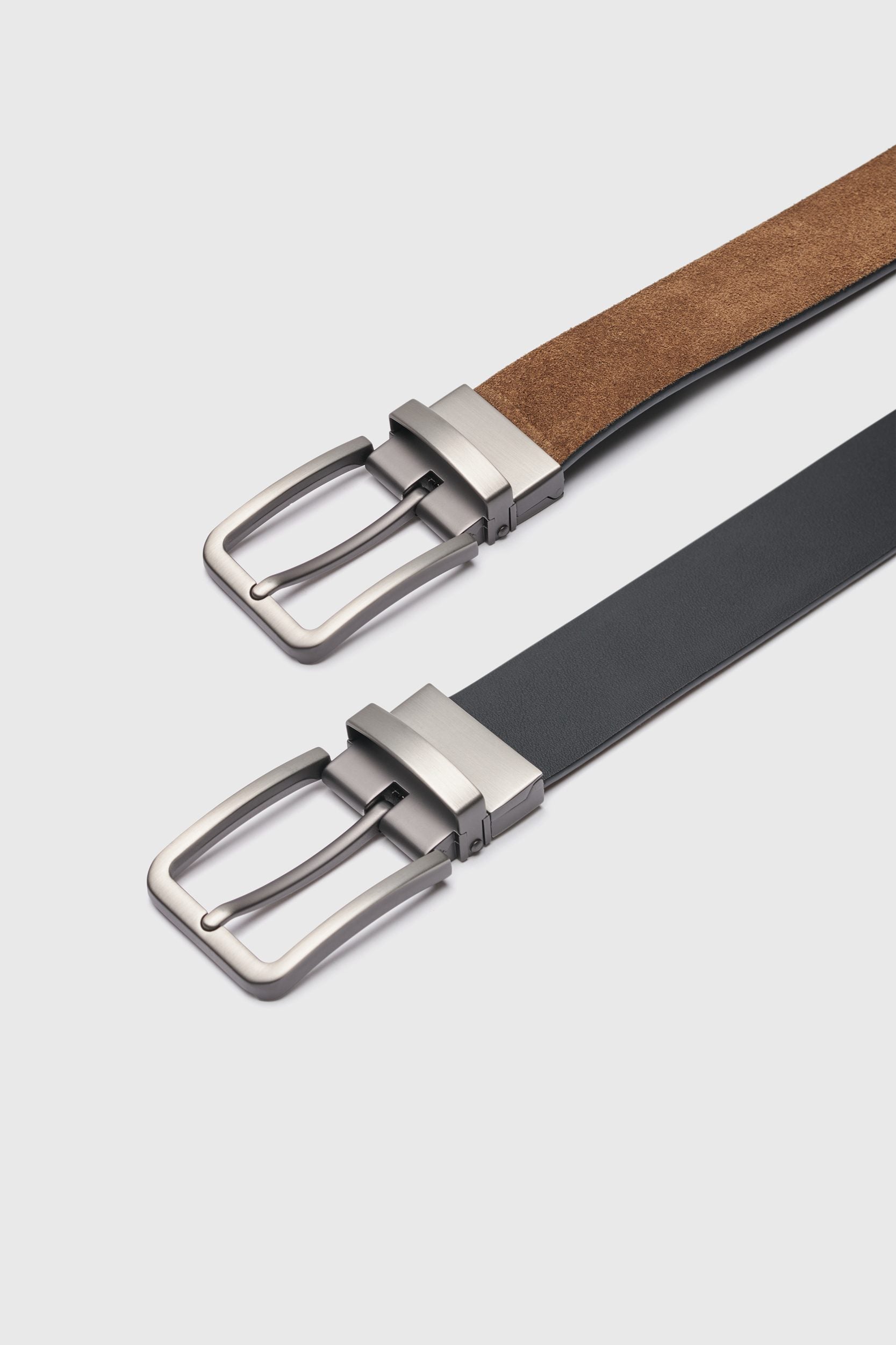 Ceinture réversible suède et cuir