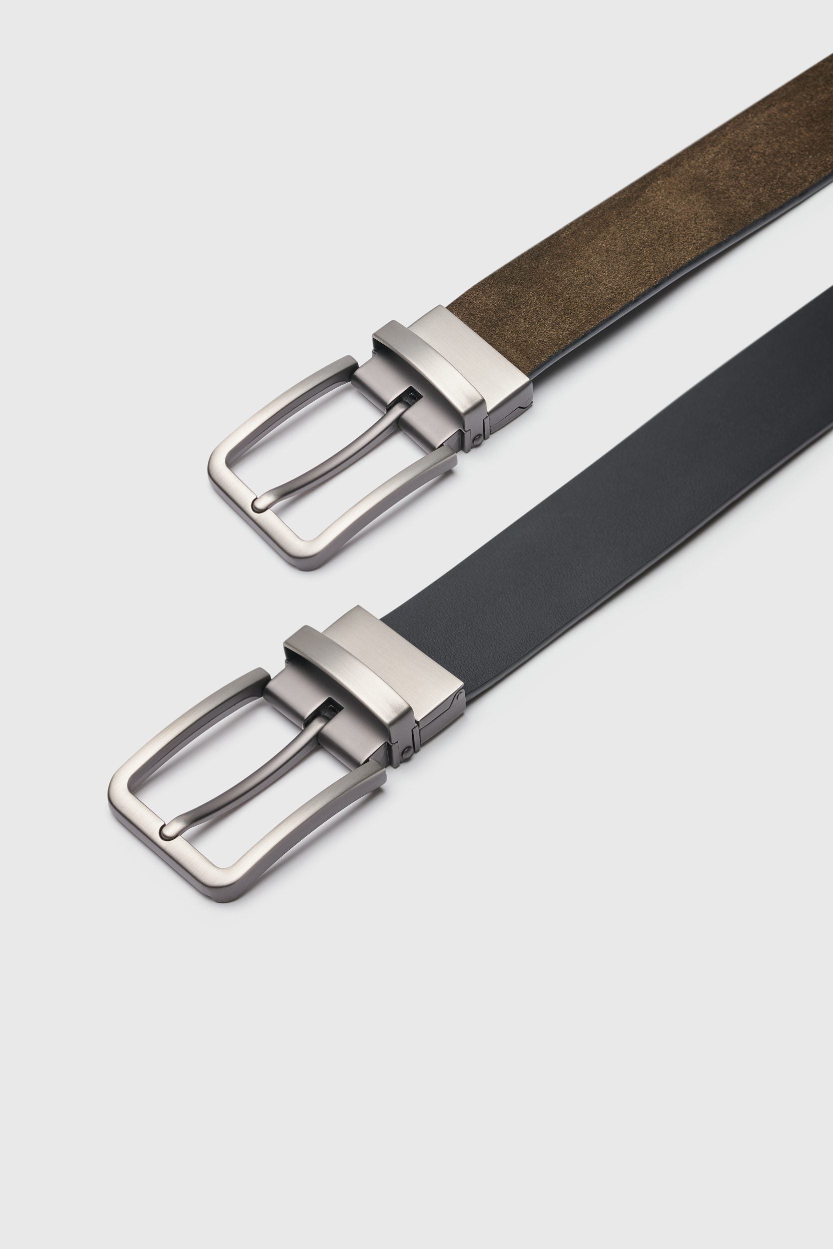 Ceinture réversible suède et cuir