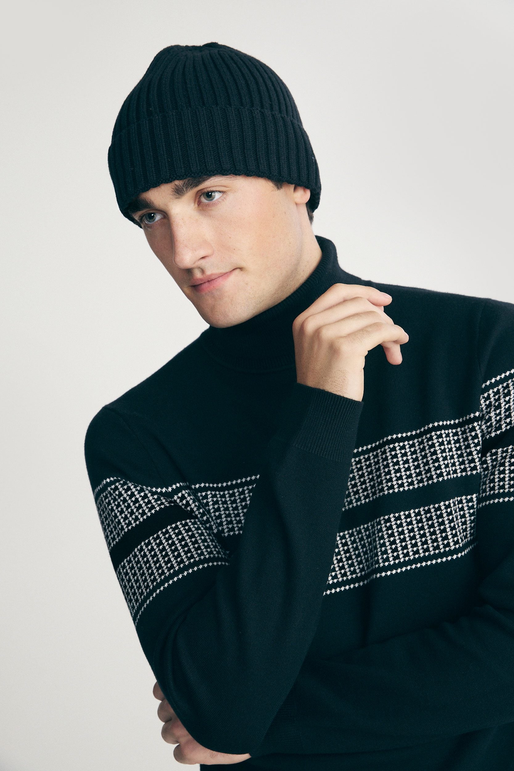 Tuque en tricot côtelé