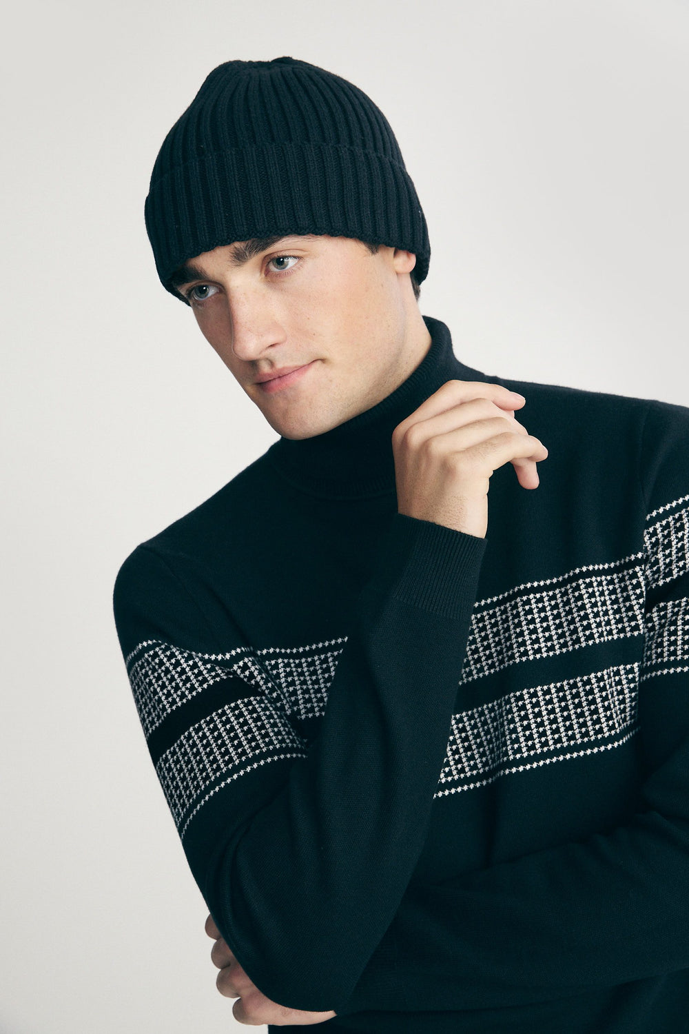 Tuque en tricot côtelé