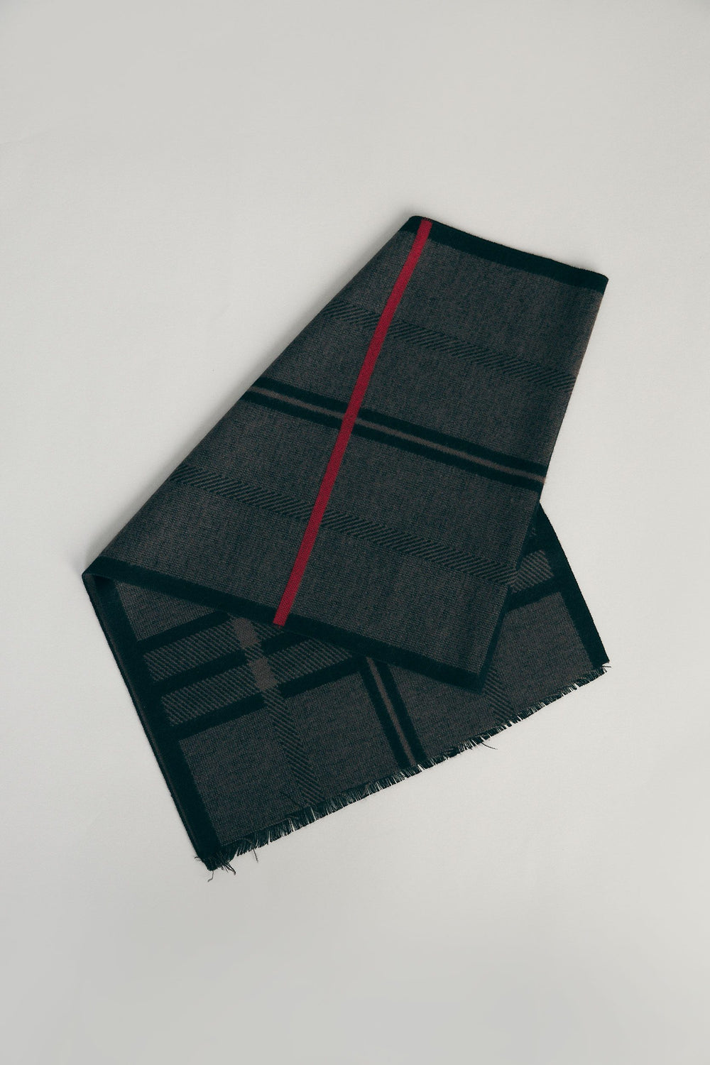 Foulard brossé à carreaux