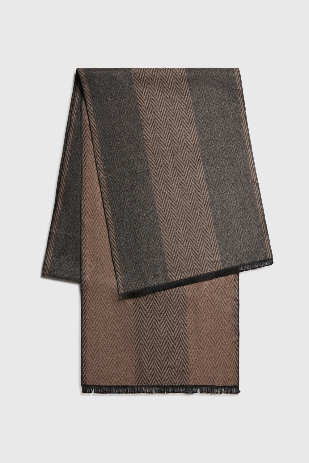 Foulard brossé à chevrons