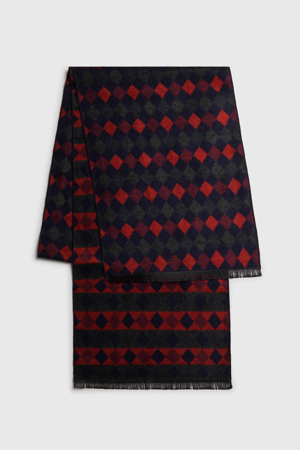 Foulard brossé motifs diamants