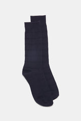 Checkered textured cotton socks
